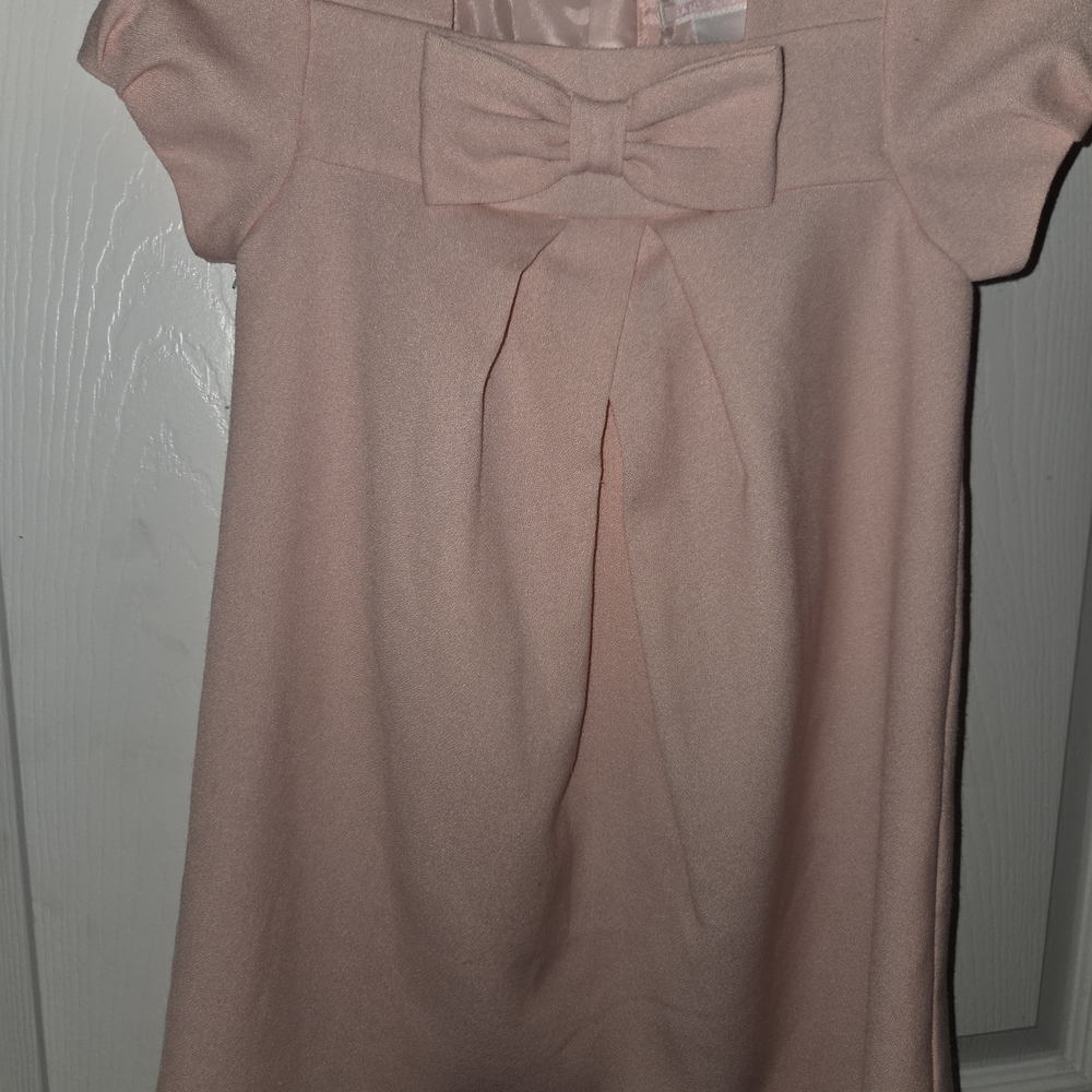 Janie and Jack Blush Pink Dress with Bow